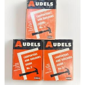 AUDELS Carpenters and Builders Guide‎ 1963 Frank P Graham Hardcover Numbers 1-3